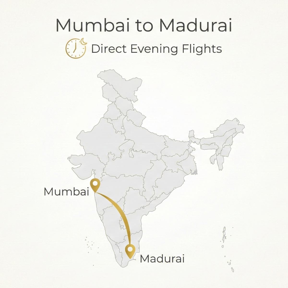 Mumbai to Madurai flight connectivity